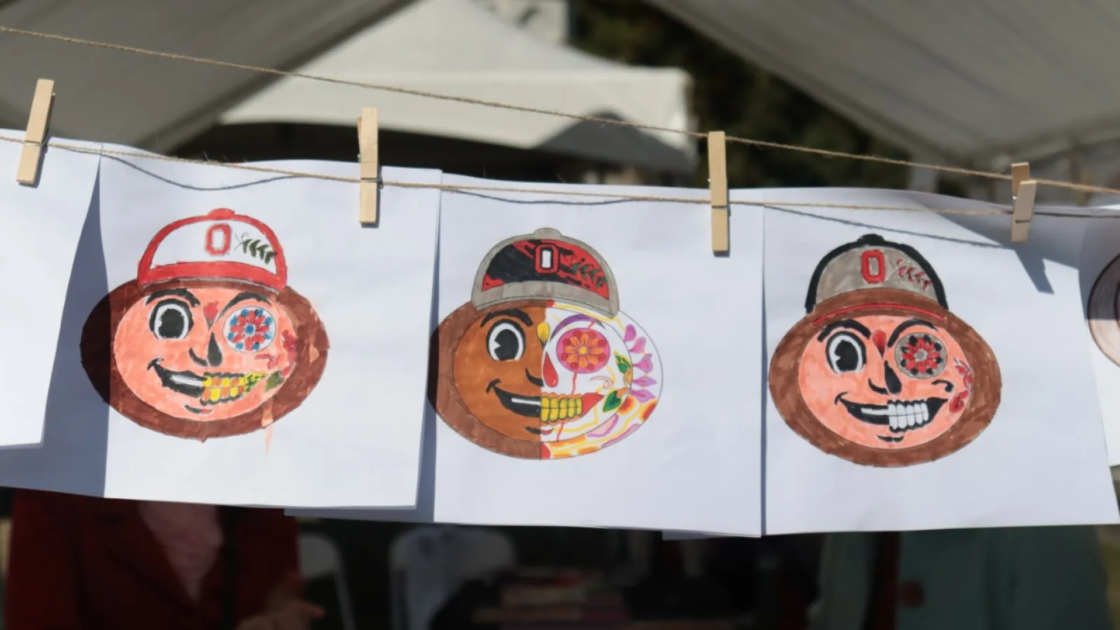 Brutus and Sugar Skull coloring contest competed sheets. 
